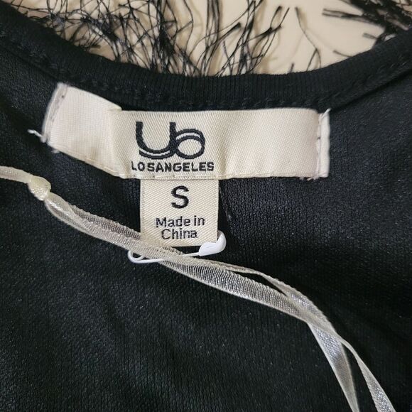 Ya Los Angeles Black Shaggy Chevron Tank Top Dress - Picture 2 of 11